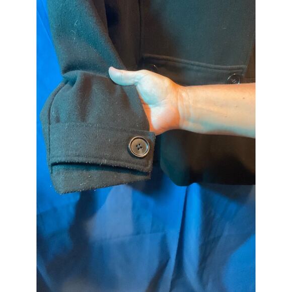 Robert Louis Women's Jacket Medium Black Double-Breasted Lined Wool Blend - Picture 9 of 9